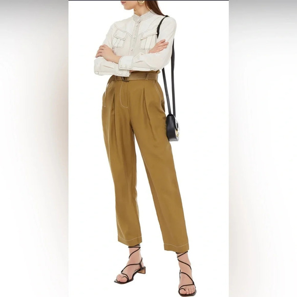 ! ZIMMERMANN
Belted pleated silk-broadcloth tapered - Picture 1 of 9